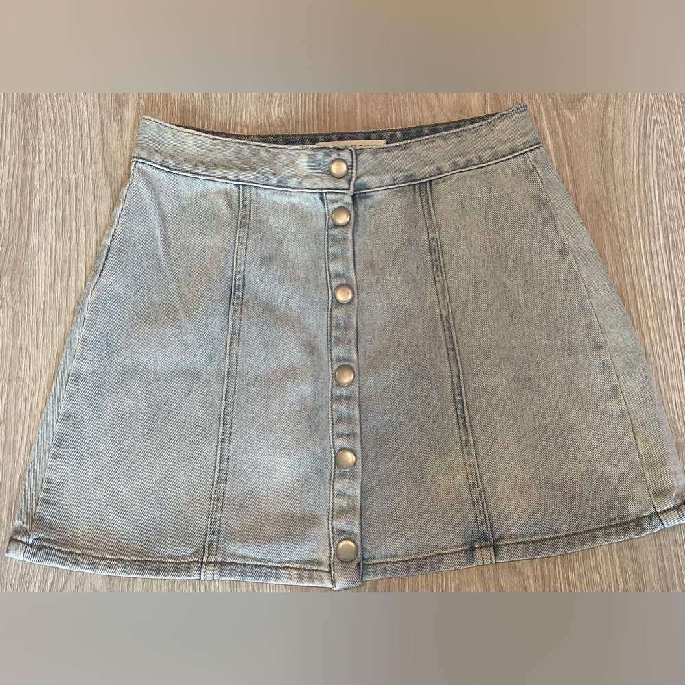 PacSun Bullhead Denim Button-Up Skirt